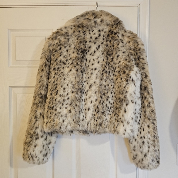 Y2K Express Faux Fur Coat Size Small - Picture 2 of 8
